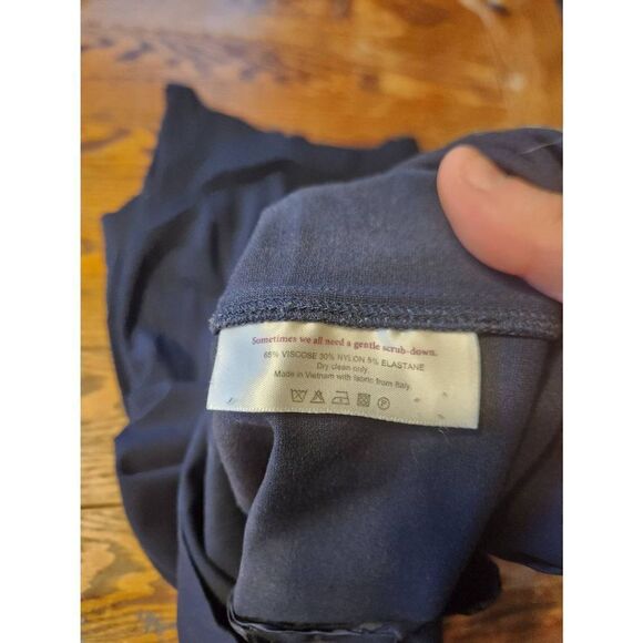 MM Lafleur Lydia Sheath Dress Twisted Straps Galaxy Navy Blue sz 2 - Picture 4 of 5